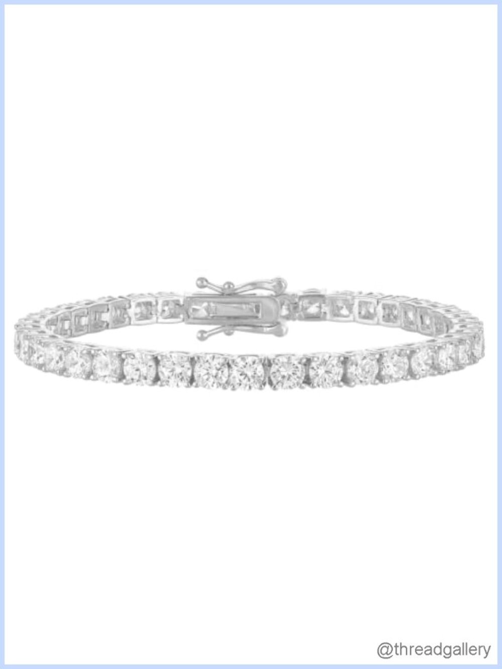 Women's Gold Plated Tennis Bracelet 5A CZ Round Cut CZ 7 Inches